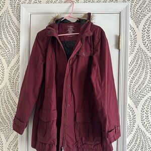 L.L. Bean Women's Deep Red Utility Jacket